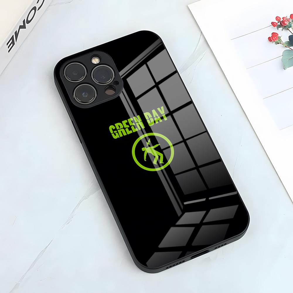 G-Green Day Band Phone Case For IPhone 17 Pro Max 15 Pro 16 14 Plus 12 13 Mini 11 Pro Shockproof Glass Cover