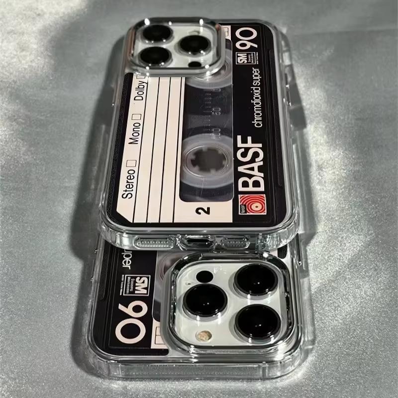 Intage Cassette Tape Photo Frame Soft Phone Case For iPhone 17 Air 16 e 15 14 13 12 11 Pro Max Plus SE Shockproof Cover