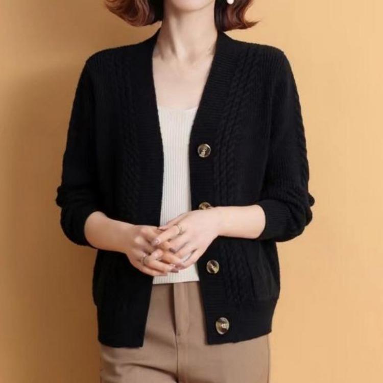 Warm Soft Fall Winter Sweater Coat Loose One Size Lady Cardigan Jacket Long Sleeve Thick Knitted Elastic Buttons Single Breasted