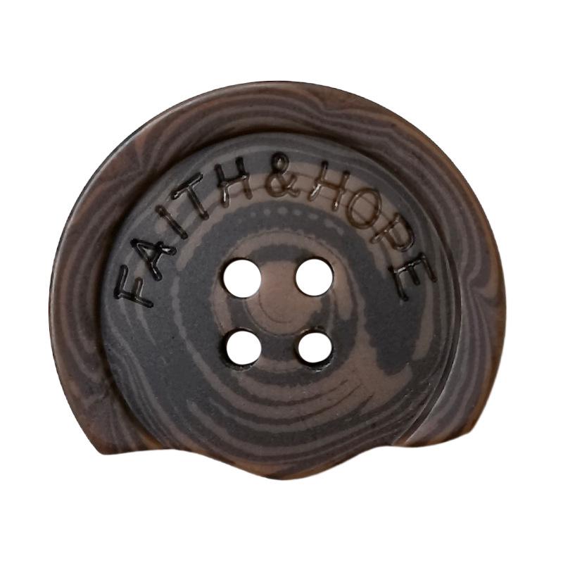 Fyrahåls Halvrunda Resin Kostymknappar för Rockar och Överrockar