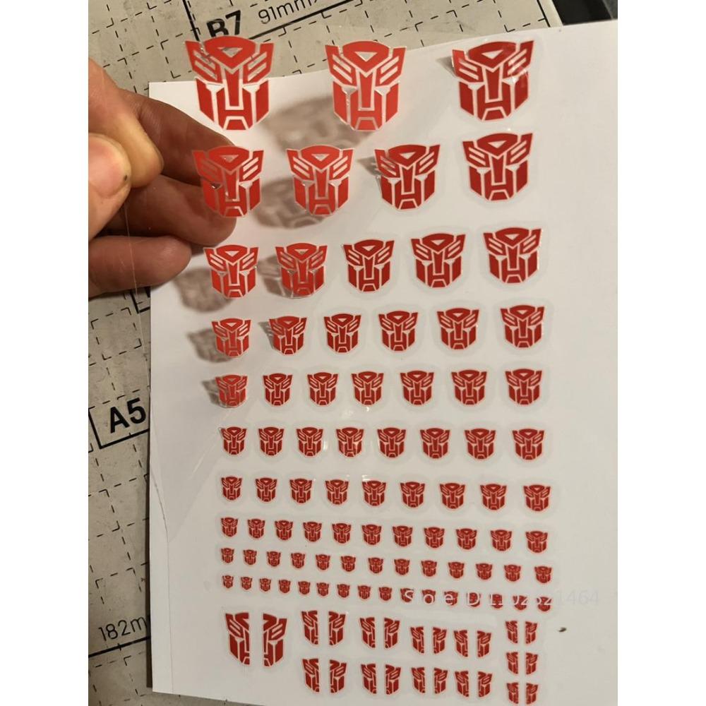 Decepticons Autobots G1 Çıkartmaları 45+ Sembol Çıkartma Özel Kendin Yap Sahne Aksesuarları Dekorasyon Araba Çıkartması