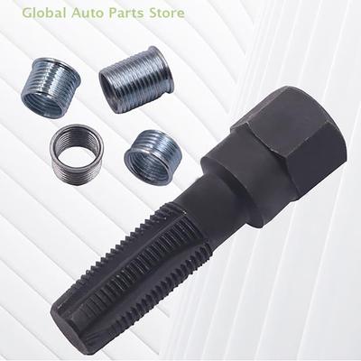 Car Spark Plug Thread Repair Kit 14mm Cylinder Thread Repair Tool M14 X 1.25 Spark Plug Rethreader for Automotive Maintenance