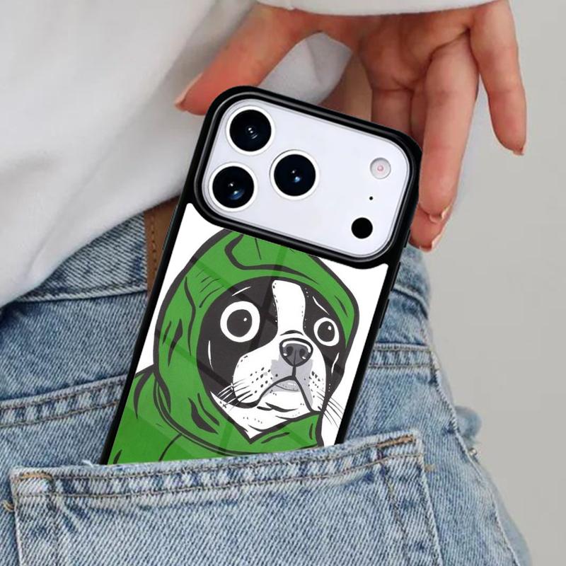 Cute French Bulldog Boston Terrier Phone Case for iPhone 16e 15 14 13 12 17 Pro Max Plus Air 17pro Cover Coque