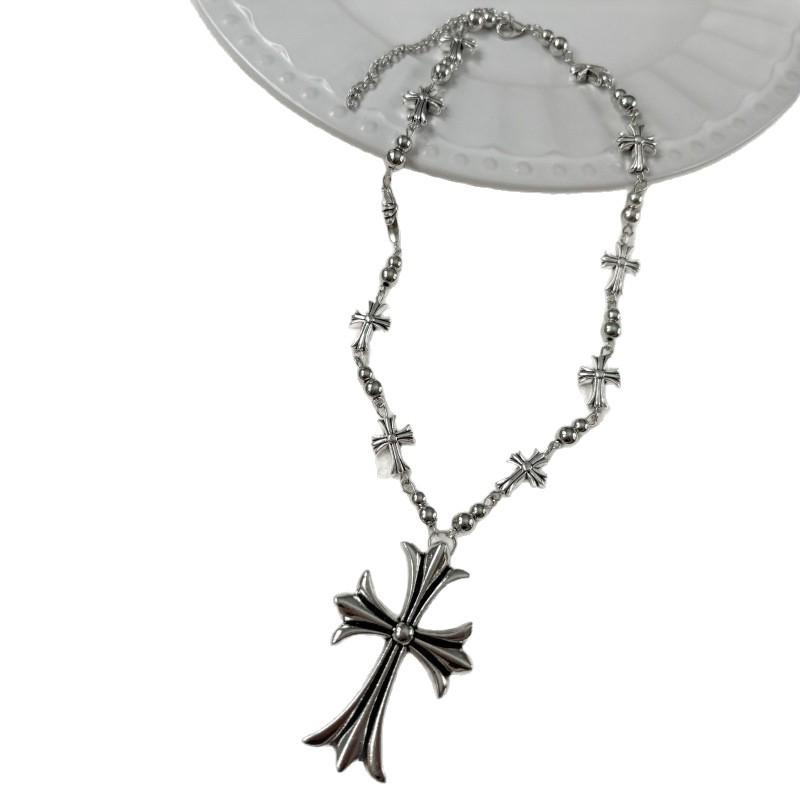 Unisex Minimalist Cross Pendant Necklace, Personalized Choker, High-End Clavicle Chain In Ins Style