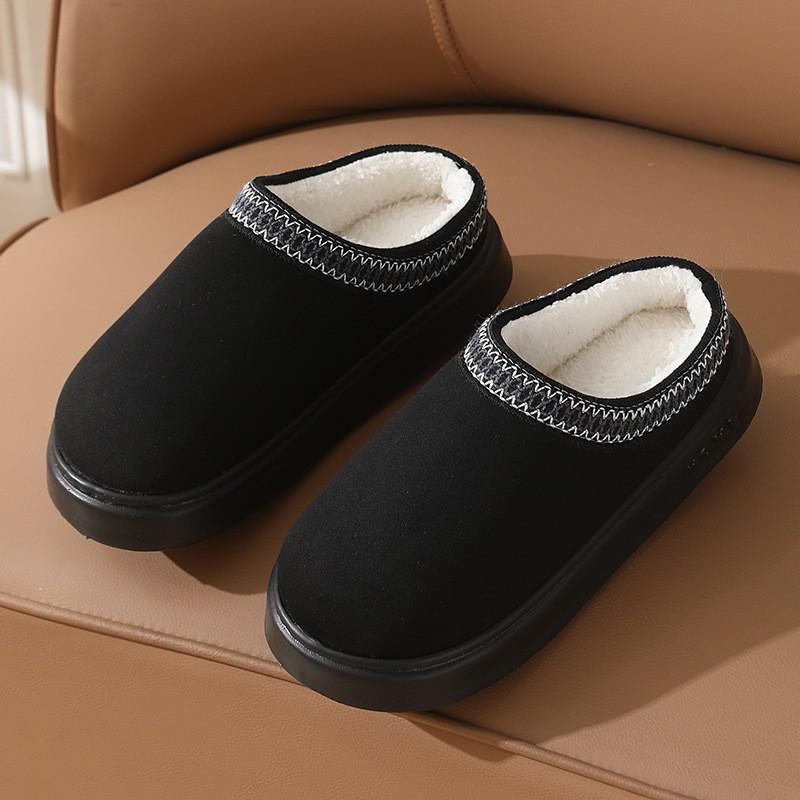 

Женские зимние модные платформенные сноубутсы - Теплые, с толстой подошвой, тапочки баотоу 44-45 чёрный