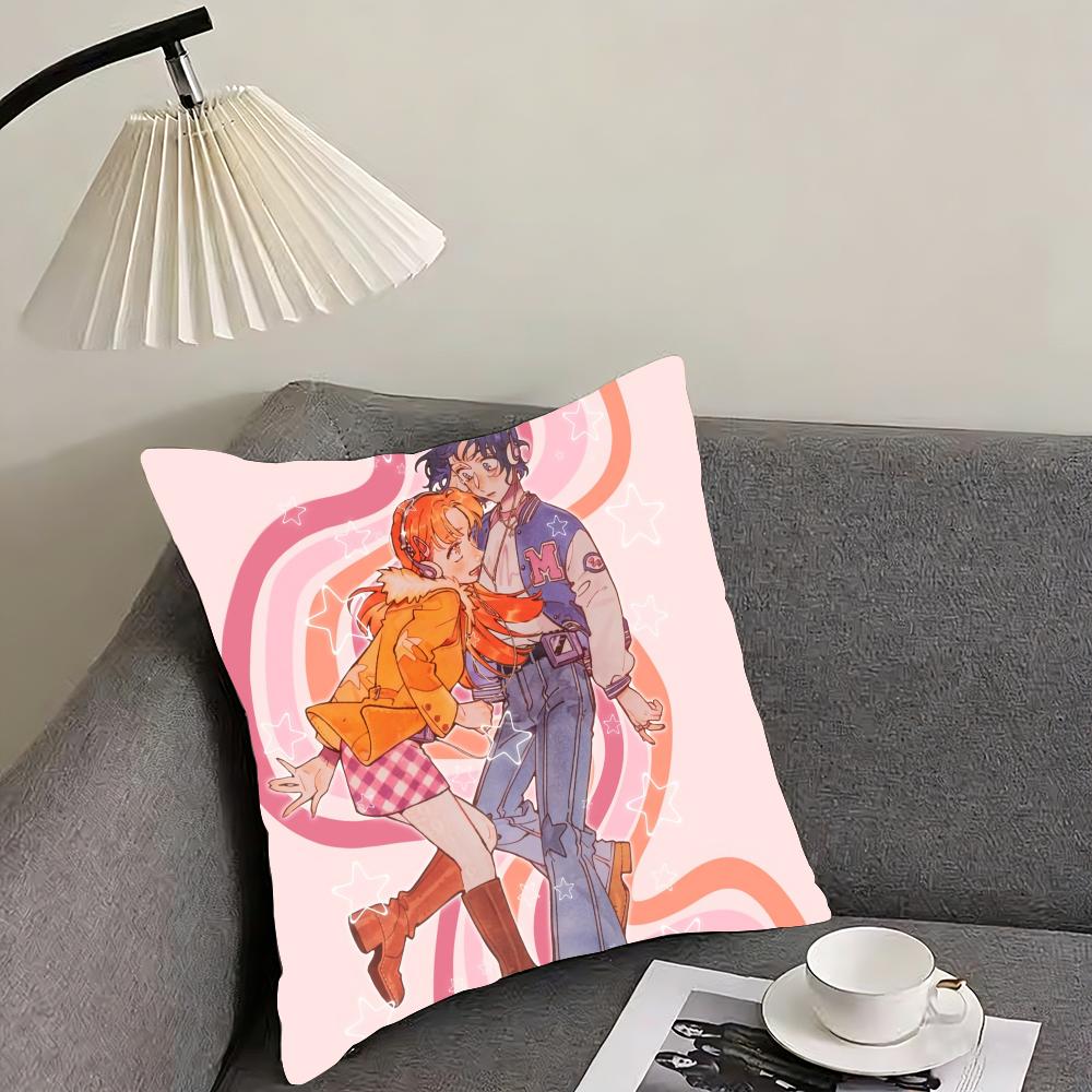 A-Aya O-Oosawa K-Koga M-Mitsuki Cushion Cover Reversible Plush Pillow Cover – For Car, Sofa, Bedroom, Perfect As a Gift.