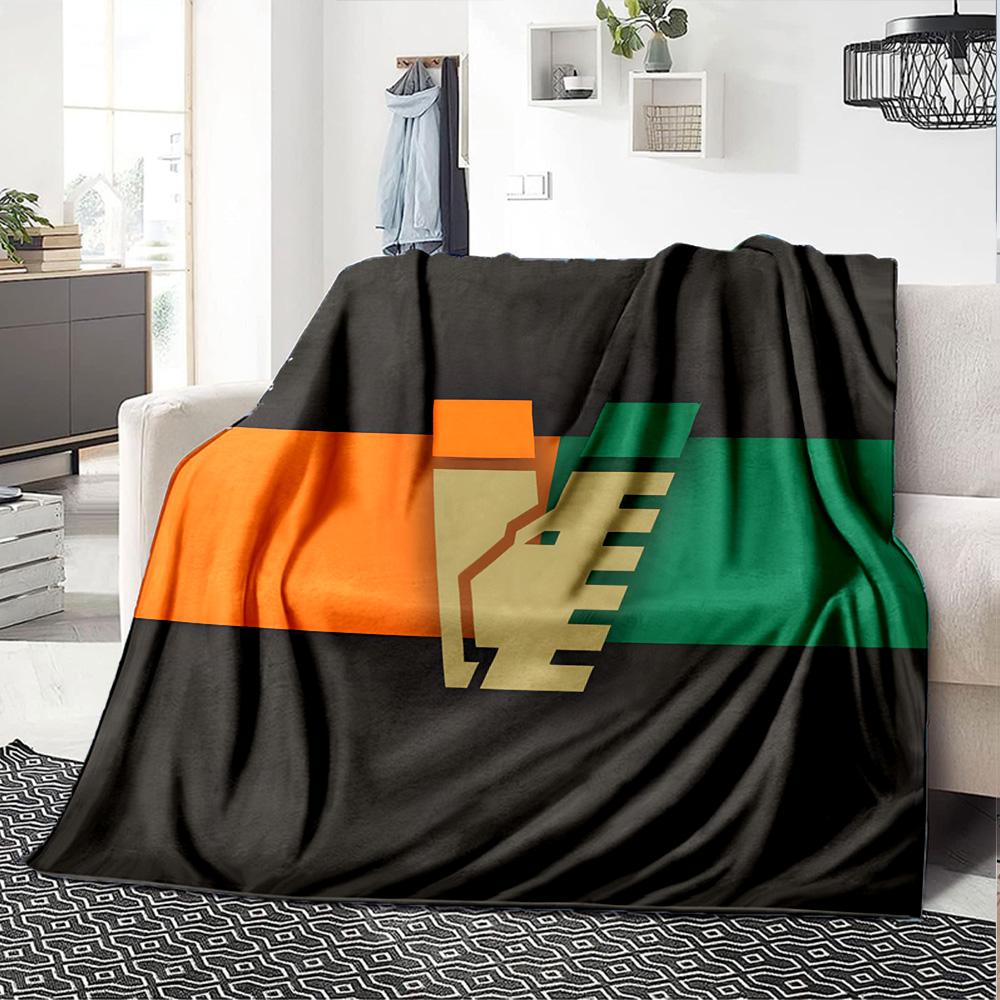 Vene-zia Fußball Flanelldecke, Weiches Polyester, Modernes Design, Ganzjahres für Camping, Reisen, Geschenke für Feiertage oder Geburtstage