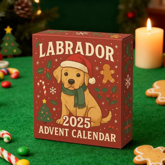 2025 Dog Advent Calendar 24 Days Cute Dog Ornaments Labrador German Shepherd Christmas Countdown Calendar Collectible Holiday Gift for Dog Lovers