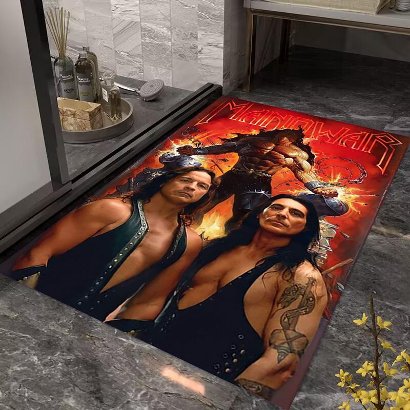 Manowar: Alfombra Power Glory Adecuada para todas las estaciones Decoración del hogar Arte para la habitación Felpudo