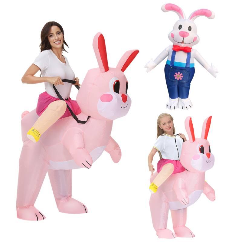 Easter Inflatable Rabbit Costume For Creative Halloween Stage Performance And Funny Cosplay Adult Size