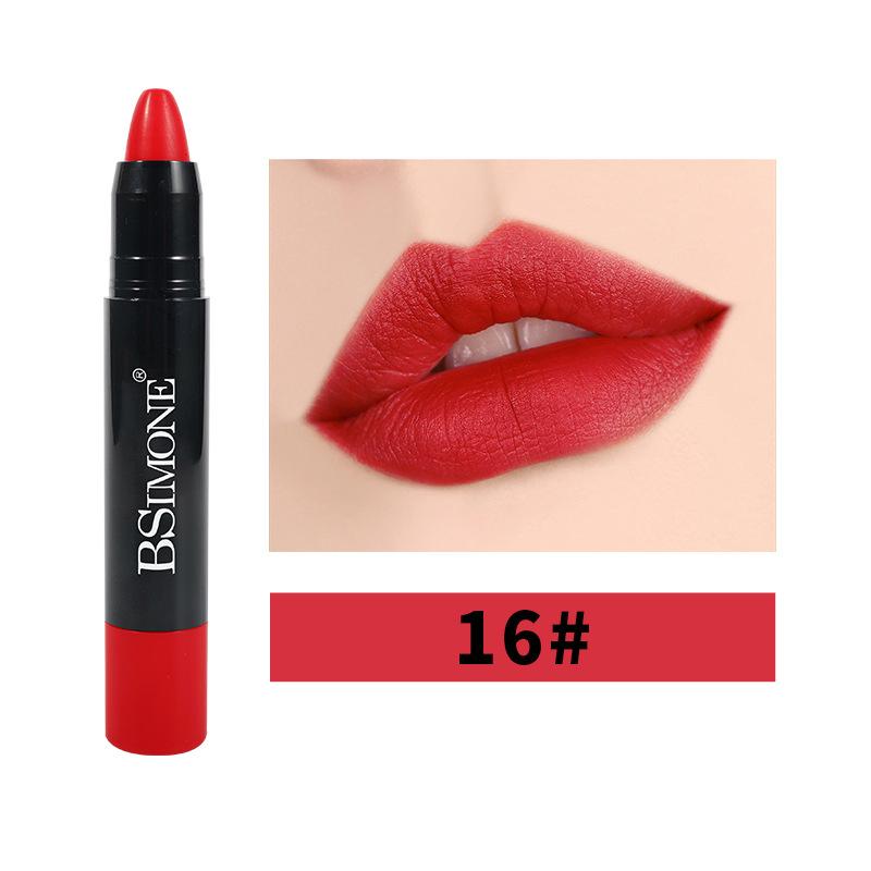 

Матовая помада с антипригарным покрытием, водостойкая, долговечная, с крючком, гладкая бархатная помада-карандаш 3.2g