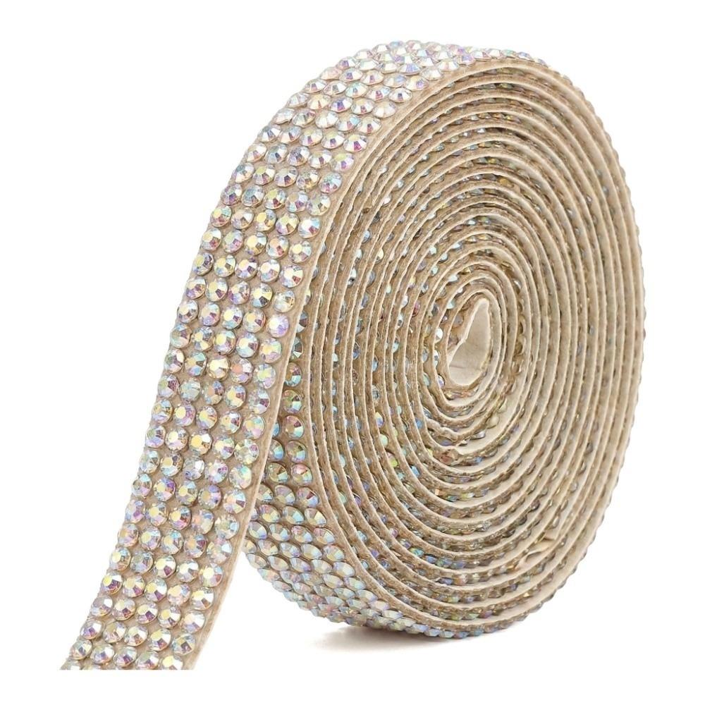 Shiny Rhinestone Strip Crystal Rhinestone Sheet Bling Bling Sticker Decal  Craft Decor