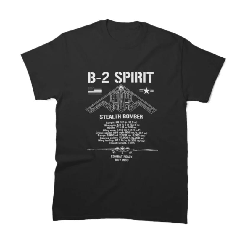 

Футболка мужская B2 Spirit Stealth Bomber Характеристики Военный самолет 100% Хлопок Круглый вырез Короткий рукав Летний Повседневный Размер S3XL S