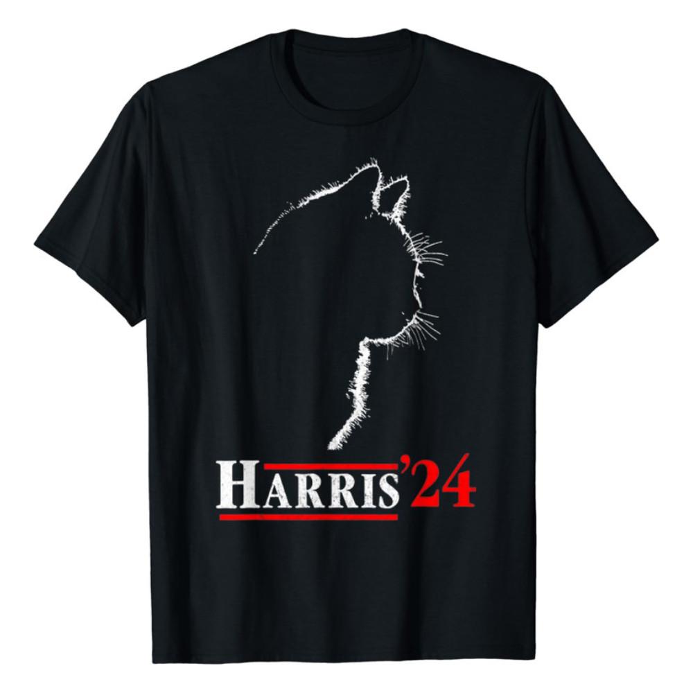 Cat Ladies For Kamala Harris 2026 President Election Unisex T-Shirt M
