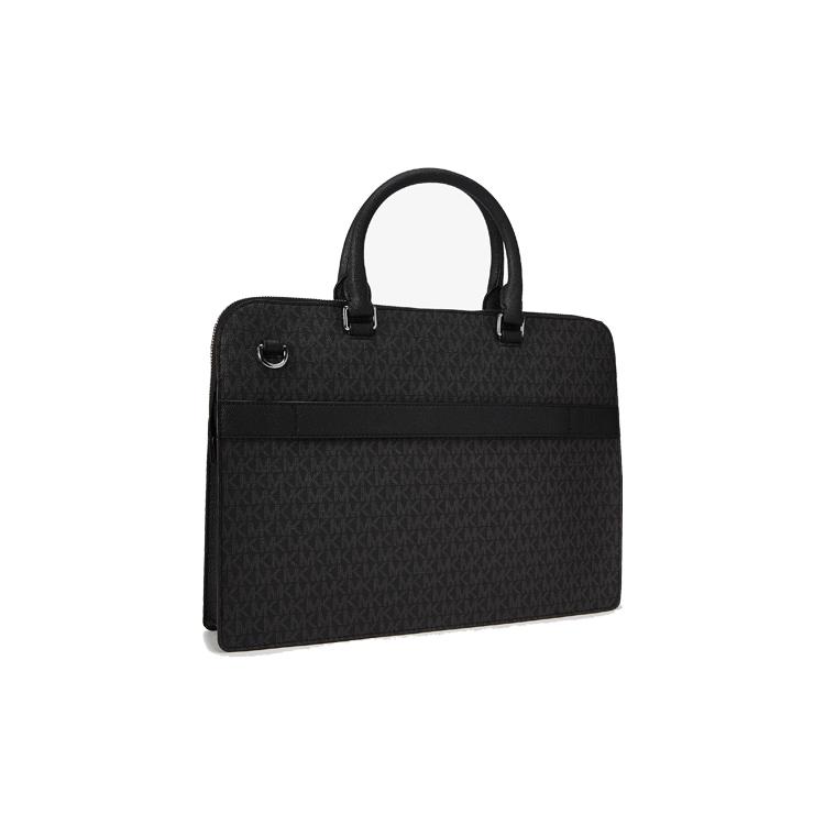 New MICHAEL KORS MK Cooper Artificial Leather Shoulder Bag, Handbag, Briefcase Large Men's Black 37U2LGFA7B-BLACK