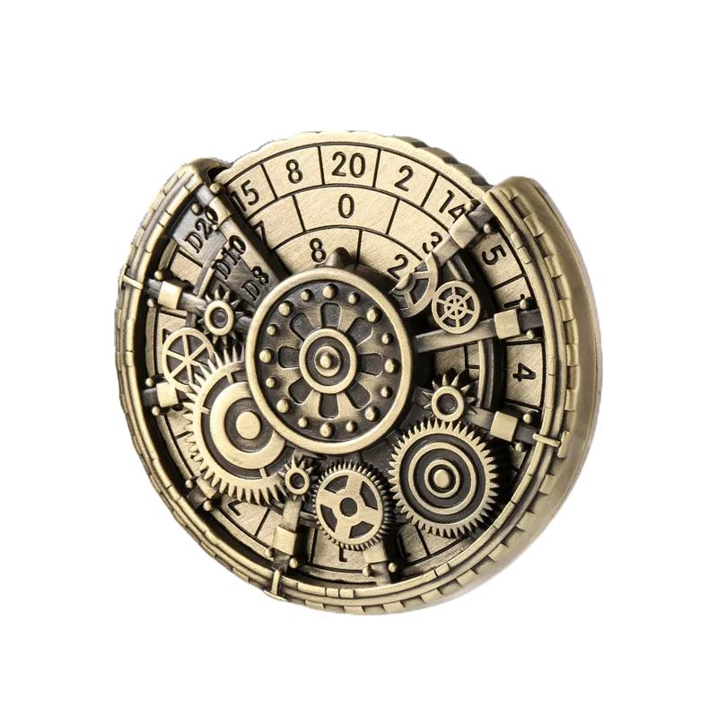 

Стимпанк Дизайн Шестеренок Спиннер для Кубиков Кубики Вращающийся Ролик для Ролевых Игр Игровой Аксессуар