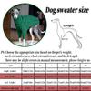 Christmas Green Dog Sweater Autumn Turtleneck Thickened Pet Sweater Italian Greyhound Whippet Two-legged Knitted Dog Clothes