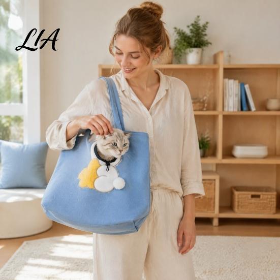 Washable Pet Travel Carrier Cat Purse with Head Hole, Breathable Canvas Tote, Cute Soft for Bee Dinosaur Bunny Shoulder Bag Puppies Cats Small