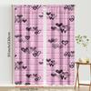 2PCS pink black heart-shaped curtains   artistic style   bedroom and living room   decorative curtains with drawbar pockets