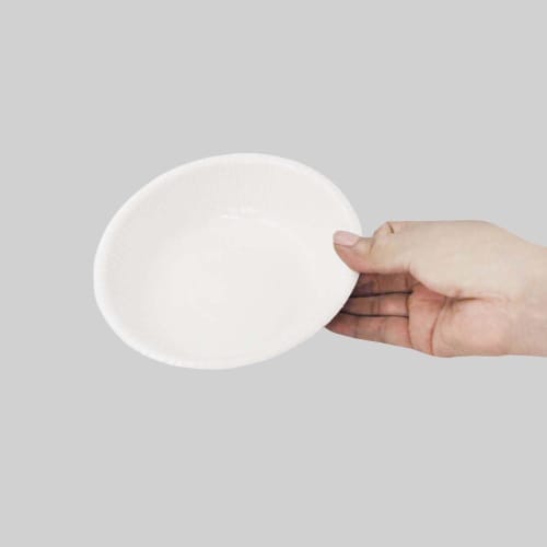 Disposable Paperware Bowls, 15cm, Extra Capacity, 60 Count (50 + 10), Made in Japan, 410ml Capacity, Water and Oil Resistant, Microwaveable, Deep Pape