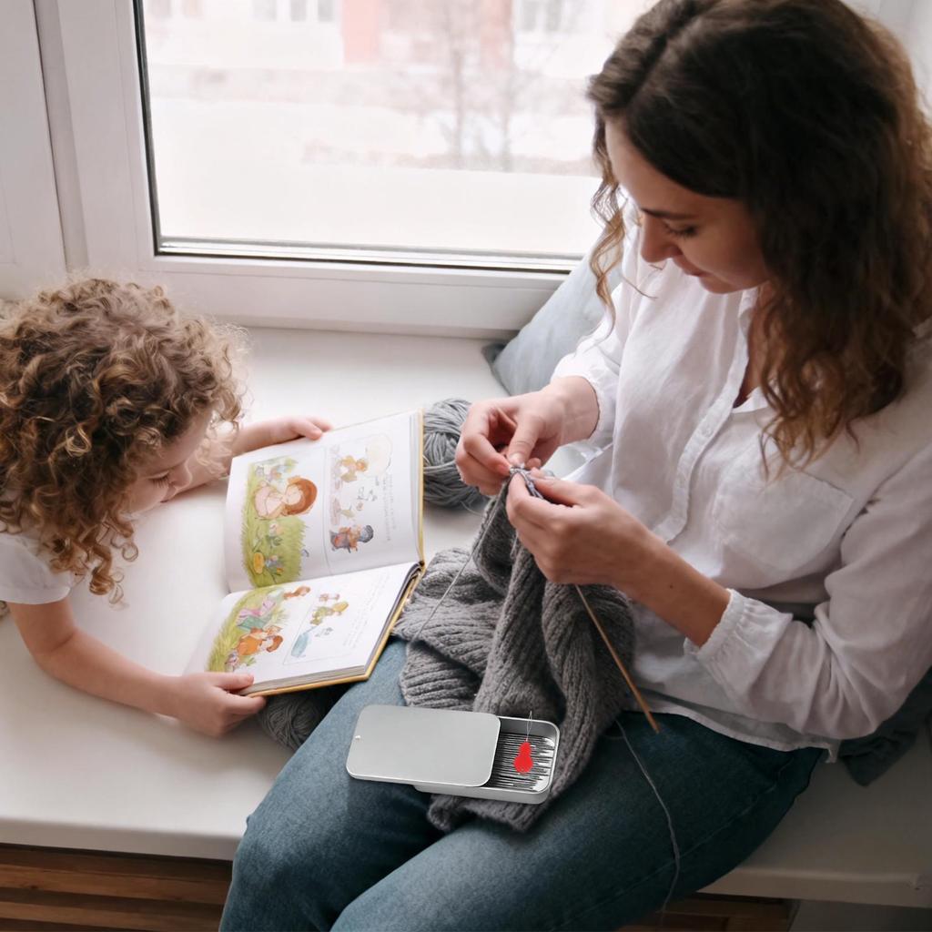 Embroidery Needles For Hand Sewing 40 Pieces Sewing Accessories With Threader Crocheting Needles For Quilting Weaving Crocheting