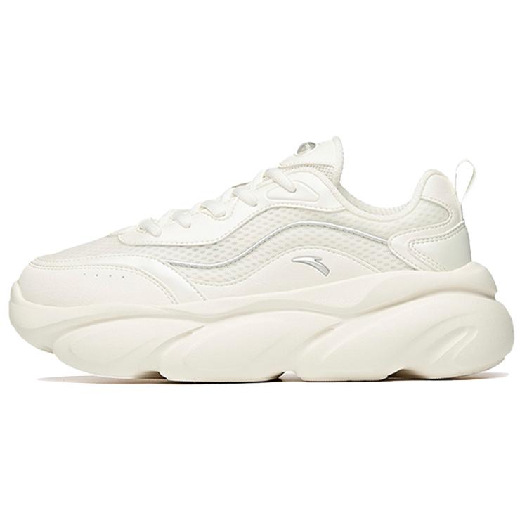 New Anta Life Collection Cushioning, Slip Resistant, Abrasion Resistant, Breathable Low Top Chunky Sneakers Women's White 922528894F-8