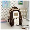 High Value, Fresh and Sweet, Contrasting Color Splicing Backpack, Girl Junior High School Student Lightweight Backpack