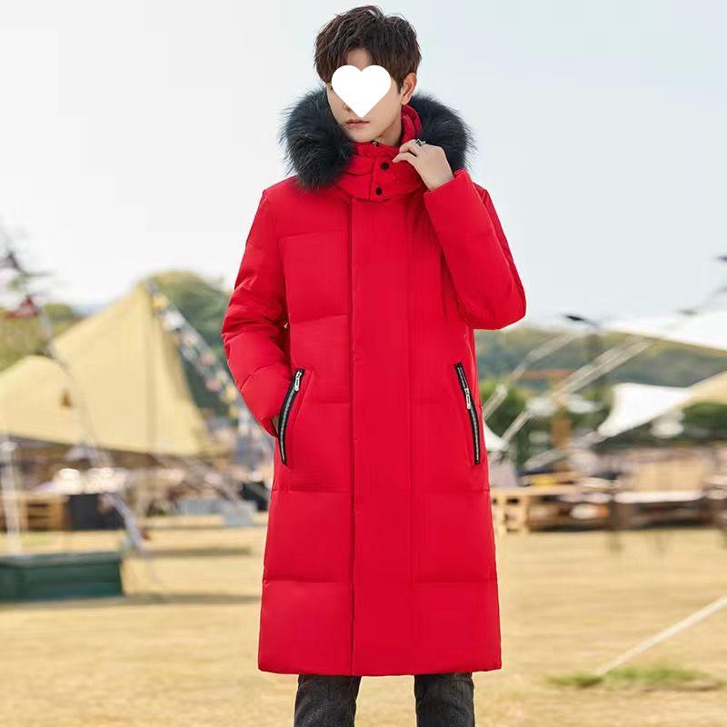 Down Jacket Men's Medium and Long Winter New Korean Version Trend Thickened Knee Loose Large Size Men's Jacket