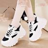 Soft Leather Dad Shoes Women's 2025 Summer New Versatile Inner Height Increase Women's Small Mesh Breathable Sneakers