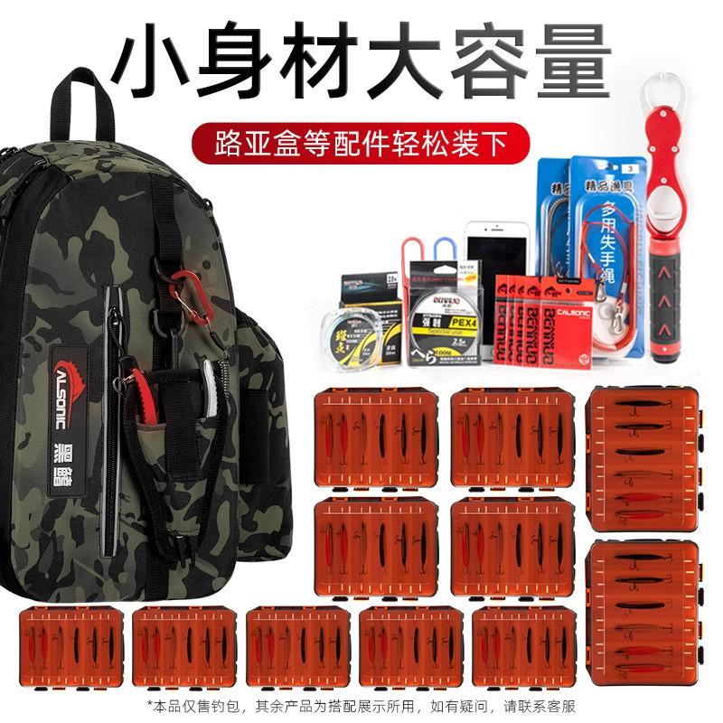 Mochila de Pesca Multifuncional Com Suporte para Vara Tecido Oxford Impermeável Bolsa para Equipamento de Pesca Isca