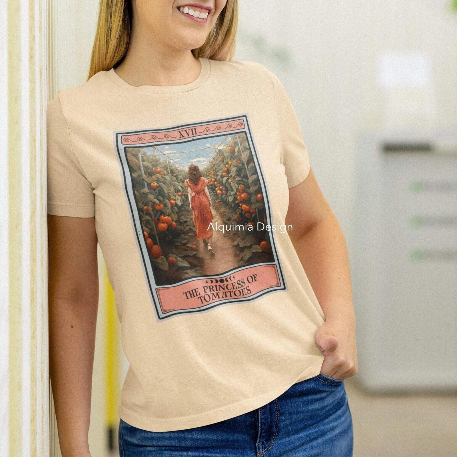 The Princess of Tomatoes Tarot Card Shirt, Tomato 3XL