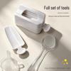 Nail Art Glitter & Sequin Double-Layer Storage Box with Crushed Diamond Powder Tools Set