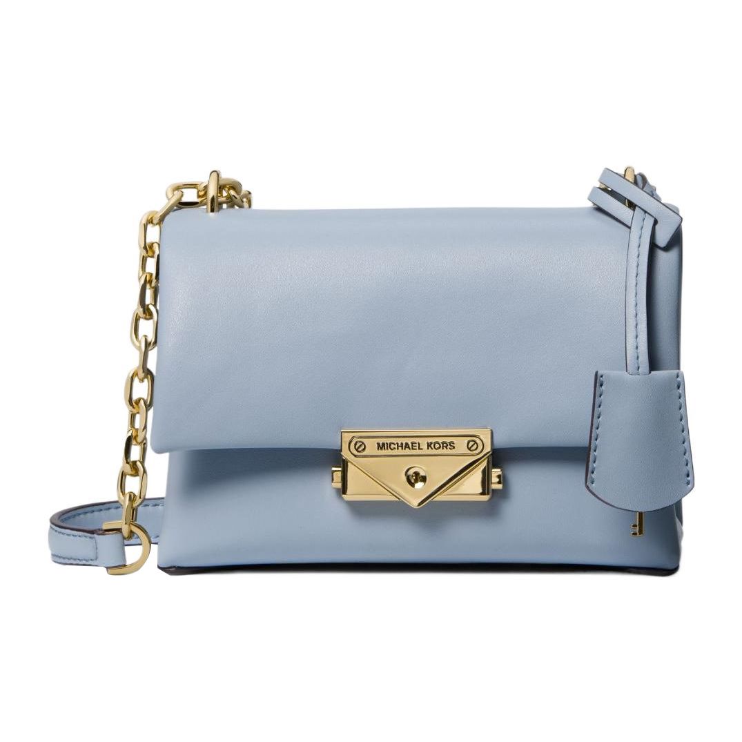 

Michael Kors MK Cece 18 Metal Logo Push Lock Closure Polyester Shoulder Crossbody Bag Small Women bags Light-Blue 35F2G0EC5O-PALEBLUE Basic Set (Bag+Dust Bag)