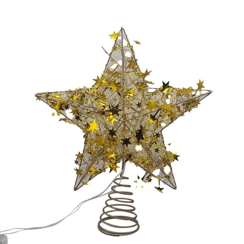 Led Tree Top Stars Vianočné ozdoby Vianočný pentagram