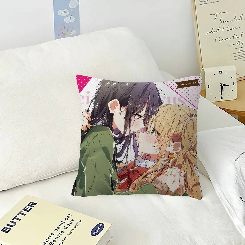 Anime citrus girl  Pillow Cushion Cover Pillowcase Living Room Sofa Home Decor Customized