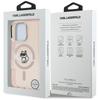 Karl Lagerfeld IML Choupette Sketch Logo MagSafe Case for iPhone 16 Pro Max Pink