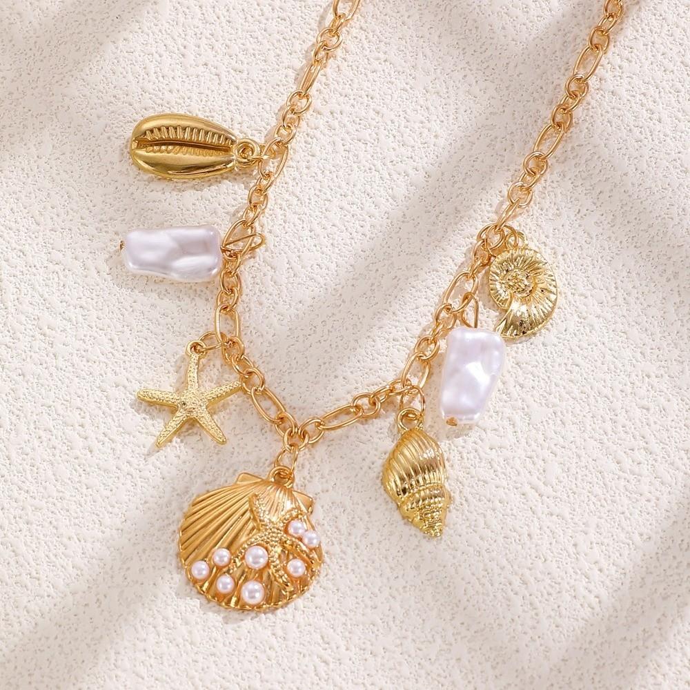 Colorful Bohemian Necklaces Shell Pendant Tassels Choker Gift Handmade Beads Necklaces  Casual Wear