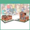 Mini DIY Hausbau-Set Realistische Miniaturvilla mit Plastikbausteinen für Kinder