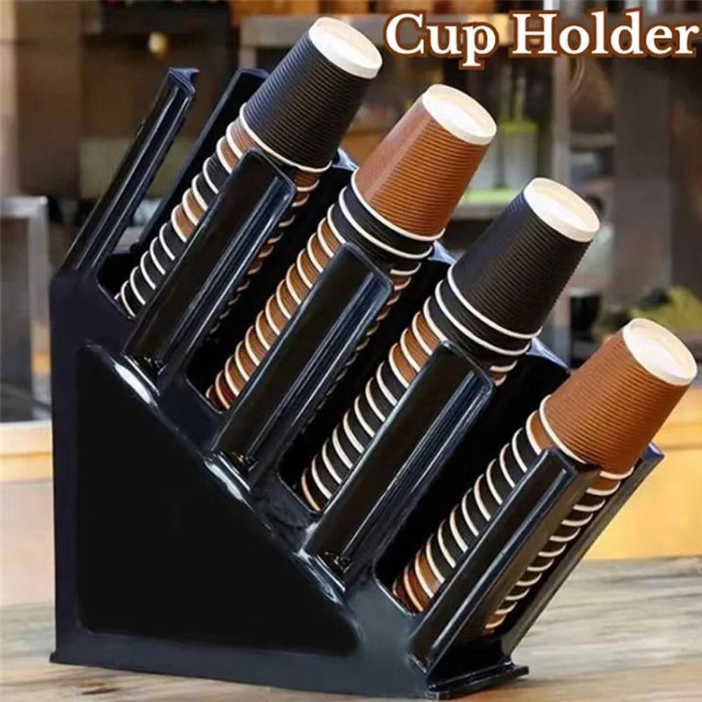 Bevel Plastic Cup Holder Stand Plastic Storage Rack Disposable Cup Holder  Kitchen