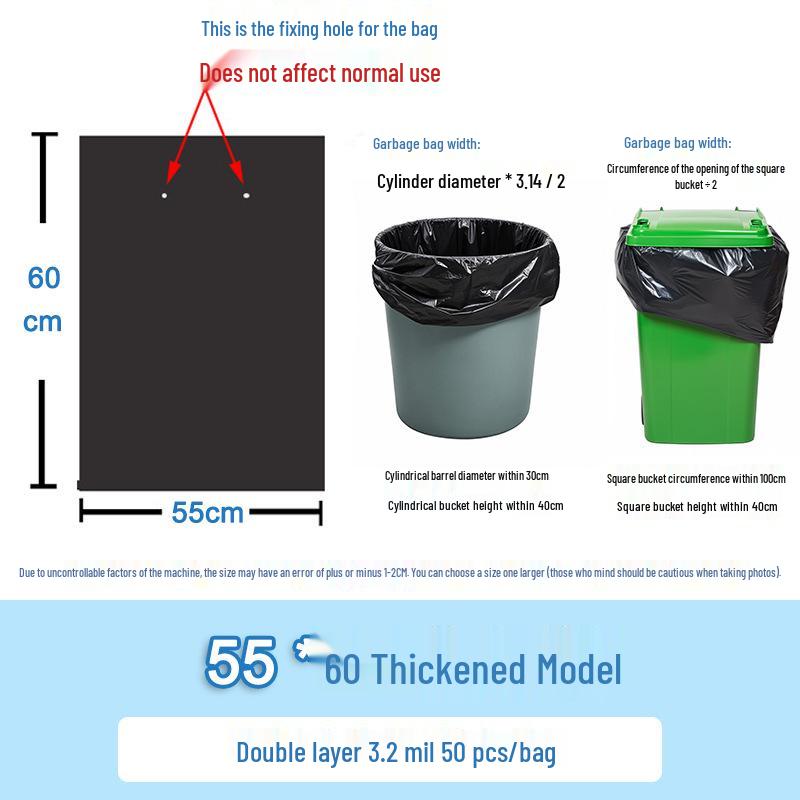 Extra-Large Thick Black Trash Bags for Hotels and Kitchens - Flat Opening, Durable Construction, Commercial Grade, Free Shipping
