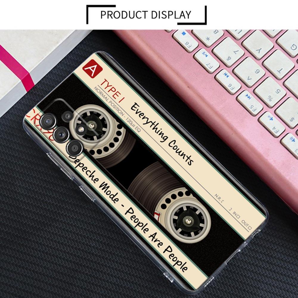 Music Cassette Tape Video Camera Case For Samsung Galaxy A55 A35 A06 A52 5G A53 A72 A53 A15 A51 A33 A32 A41 A22 A23 Phone Cover