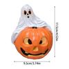 Halloween Ghost Pumpkin Resin Ornament Ghost Sitting On Pumpkin Couple Ornament for Party Home Bedroom Shelf Table Decor FC