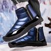 Kids Shoes Mens Winter Snow Boots With Dual Side Zippers Warm Thick Lined Rubber Sole Slip-Resistant Casual Outdoor Shoes