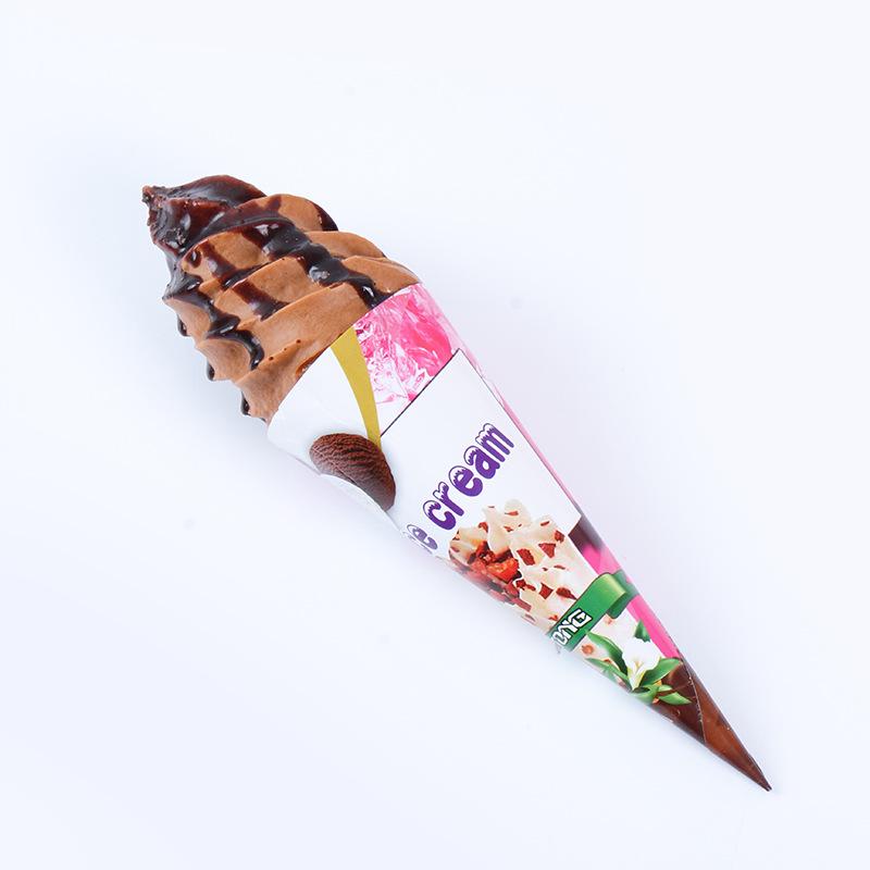 PU Ice Cream Magnet Torch - Crispy Cone Fake Sweet Ornament Decoration Prop