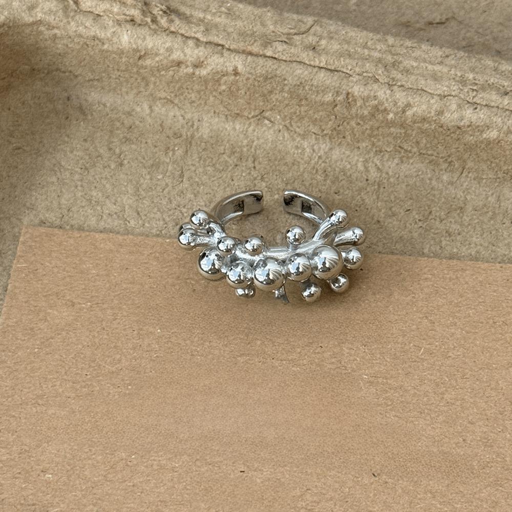 Sparkling Minimalist Sterling Silver Rings Simple Design Couple Rings Daily Flower Ring  Unisex