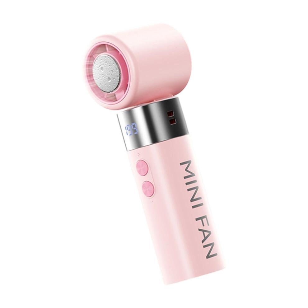 Quiet Handheld Fan 100 Speed Mini Cooling Desk Fan USB Rechargeable Table Fan Pink