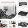 Under Bed Shoe Organizer, Holds 12 Pairs of Shoes, Shoe Packing Organizer with Transparent Window, Breathable, Foldable