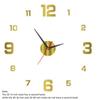 High Quality Modern Design Large Wall Clock 3D DIY Acrylic Night light Arrows Decal Frameless Wall Decoration Home Silent Clock