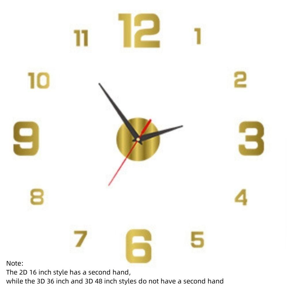 

Modern Design Large Wall Clock 3D DIY Frameless Night light Arrows Decal Acrylic Wall Decoration Quartz Clocks 2D 16 inch