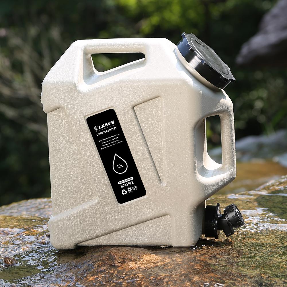 12L Drinking Water Bucket -Proof Water Dispenser Carrier Large Capacity Water Storage Tank for Vehicle Car Camping